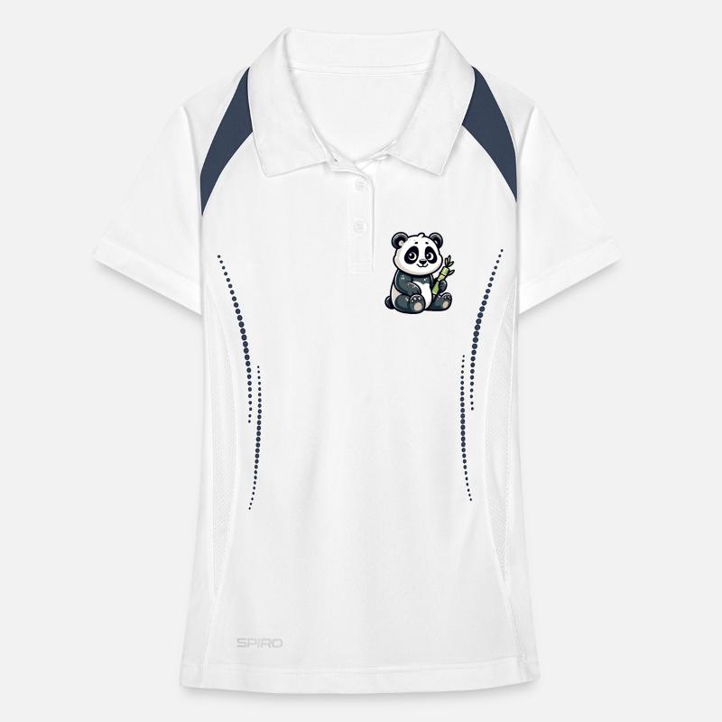 Bamboo Buddy: The Content Panda Women's Polo breathable