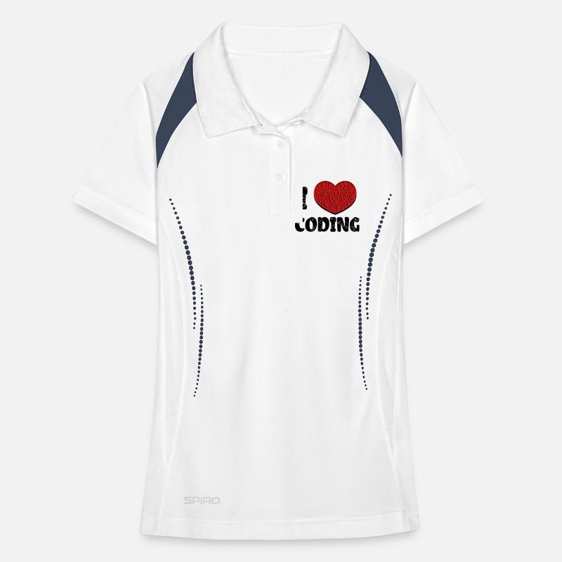 Script de code Debug Heart Statement Polo respirant Femme