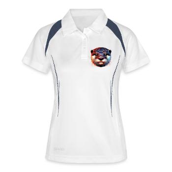 Otter - Frauen Polo atmungsaktiv - Weiß/Navy - Vorne