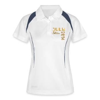 12e anniversaire juillet 2014 - Polo respirant Femme - blanc/marine - Devant