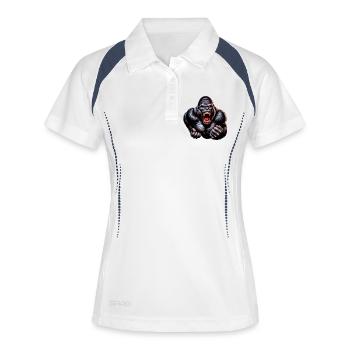 Gorille - Polo respirant Femme - blanc/marine - Devant