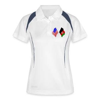 Flag USA flag Afghanistan - Women's Polo breathable - white/navy - Front