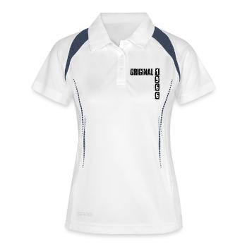 Vintage 1966 - Frauen Polo atmungsaktiv - Weiß/Navy - Vorne