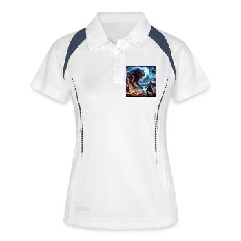 Fenrir - Polo respirant Femme - blanc/marine - Devant
