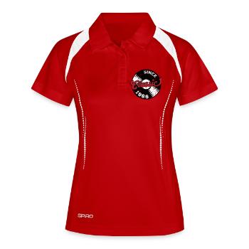 Vintage 1966 - Frauen Polo atmungsaktiv - Weiß/Navy - Vorne