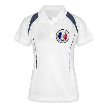 Arc de Paris Cercle Tricolore - Polo respirant Femme - blanc/marine - Devant