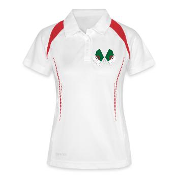 Deux drapeaux que l’Algérie a franchis - Polo respirant Femme - blanc/marine - Devant