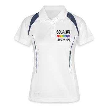 Mois de la fierté LGBT - L’égalité ne fait de mal à personne - Polo respirant Femme - blanc/marine - Devant