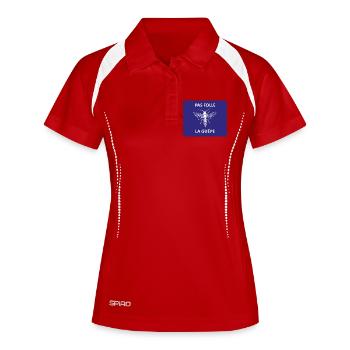 Pas folle la guêpe - Polo respirant Femme - blanc/marine - Devant