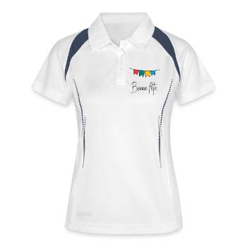 HAPPY FATHER'S DAY. DAD. FATHER'S DAY. FATHER - Women's Polo breathable - white/navy - Front