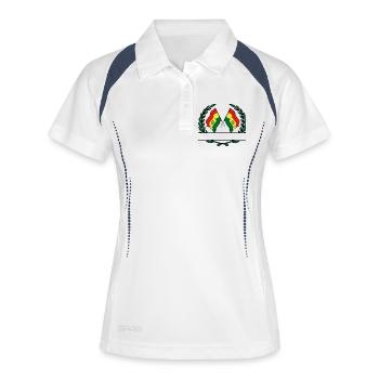 Flags Bolivia laurel wreath banner - Women's Polo breathable - white/navy - Front