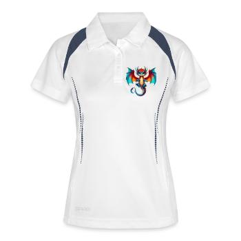 Dragon - Polo respirant Femme - blanc/marine - Devant
