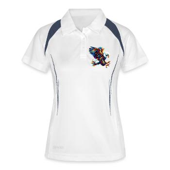 Aigle - Polo respirant Femme - blanc/marine - Devant