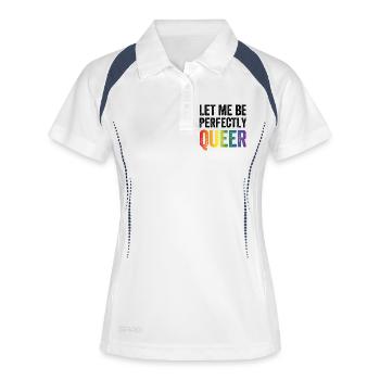 Mois de la fierté LGBTQ - Laissez-moi être parfaitement queer - Polo respirant Femme - blanc/marine - Devant