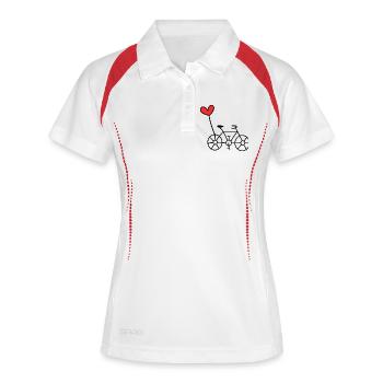 PAPA. OPA. VATERTAG. GELIEBTE. MEISTER - Frauen Polo atmungsaktiv - Weiß/Navy - Vorne