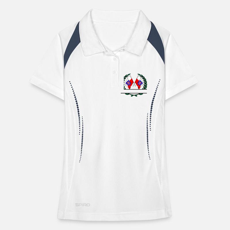 Flags Thuringia laurel wreath banner Women's Polo breathable