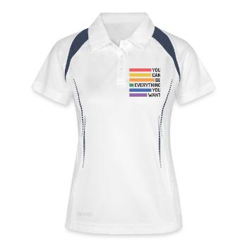 LGBT Pride Month - You Can Be Everything You Want - Women's Polo breathable - white/navy - Front