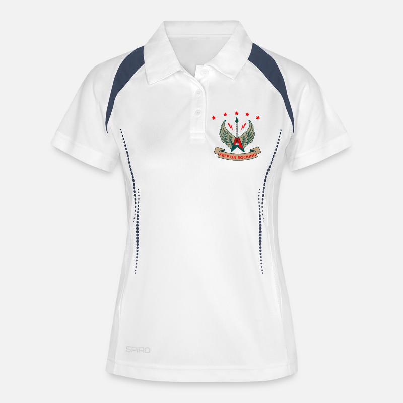 Keeo on rocking - Women's Polo breathable - white/navy