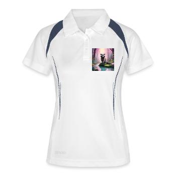 Raccoon - Women's Polo breathable - white/navy - Front