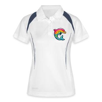Dauphin - Polo respirant Femme - blanc/marine - Devant