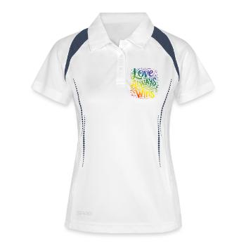 LGBTQ Pride Month - Love Always Wins - Women's Polo breathable - white/navy - Front