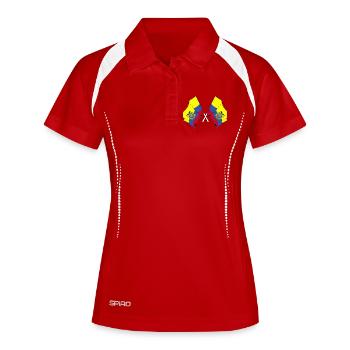 Flags crossed Ecuador - Women's Polo breathable - white/navy - Front