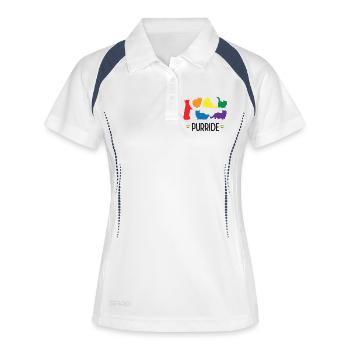 LGBTQ Pride Month - Purride - Women's Polo breathable - white/navy - Front