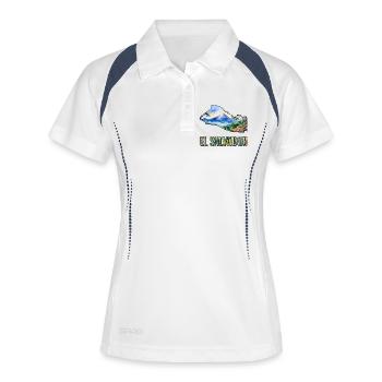 Watercolor Map El Salvador - Women's Polo breathable - white/navy - Front