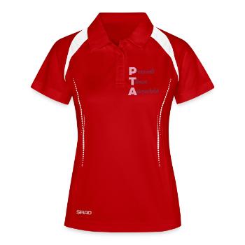 PTA | Phantasievoll Talentiert Außergewöhnlich - Frauen Polo atmungsaktiv - Weiß/Navy - Vorne