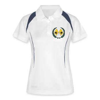 Flags Pomeranian laurel wreath - Women's Polo breathable - white/navy - Front