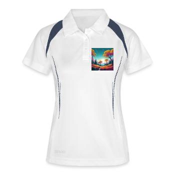 Sunset - Women's Polo breathable - white/navy - Front