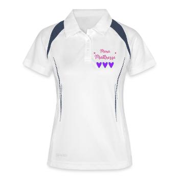 MISTRESS. THANK YOU. THANK YOU MISTRESS - Women's Polo breathable - white/navy - Front