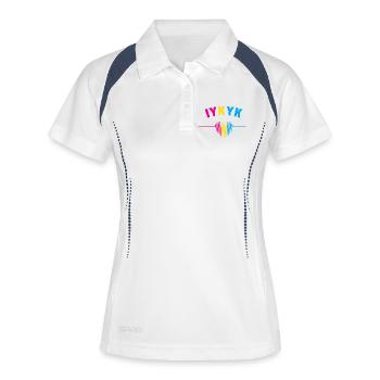LGBT Pride Monat - IYKYK Pansexual - Frauen Polo atmungsaktiv - Weiß/Navy - Vorne