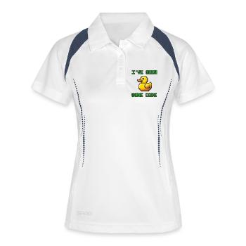Pixel Duck J’ai vu du code - Polo respirant Femme - blanc/marine - Devant