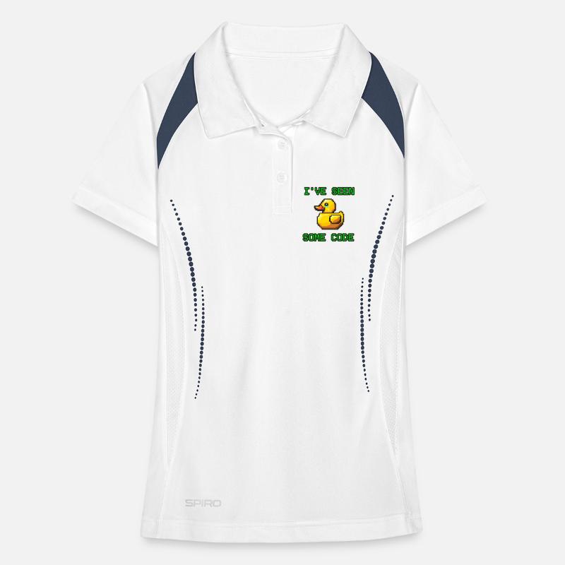 Pixel Duck Ich habe etwas Code gesehen Frauen Polo atmungsaktiv