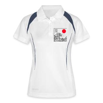 Japan Big Wave Kanagawa Zen T Shirt - Women's Polo breathable - white/navy - Front