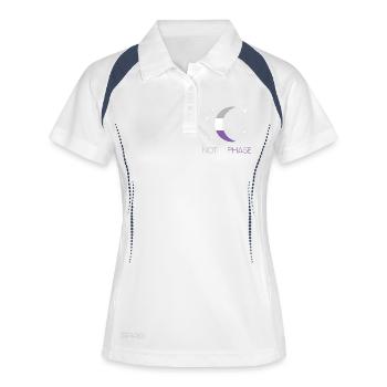 Mois de la fierté LGBTQ - Pas une phase - Asexuel - Polo respirant Femme - blanc/marine - Devant