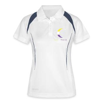 LGBTQ Pride Month - Keine Phase - Nicht-binär - Frauen Polo atmungsaktiv - Weiß/Navy - Vorne