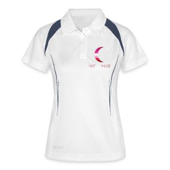 LGBTQ Pride Month - Keine Phase - Lesbisch - Frauen Polo atmungsaktiv - Weiß/Navy - Vorne