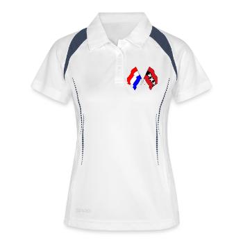 Flag Netherlands, Amsterdam crossed - Women's Polo breathable - white/navy - Front