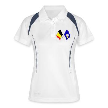 Drapeau Belgique, Région de Bruxelles-Capitale - Polo respirant Femme - blanc/marine - Devant