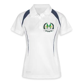Drapeaux, Thurgovie, Suisse, couronne de laurier, bannière - Polo respirant Femme - blanc/marine - Devant