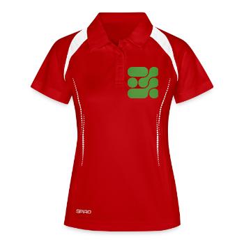 OCHOOO - GRÜN - Frauen Polo atmungsaktiv - Weiß/Navy - Vorne