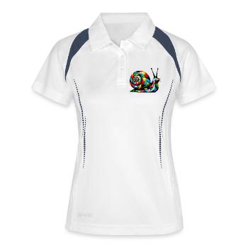 Arlequin Arlequin Escargot - Polo respirant Femme - blanc/marine - Devant