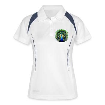 Paon - Polo respirant Femme - blanc/marine - Devant