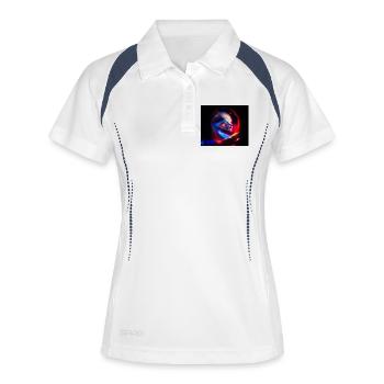Lion Univers - Polo respirant Femme - blanc/marine - Devant
