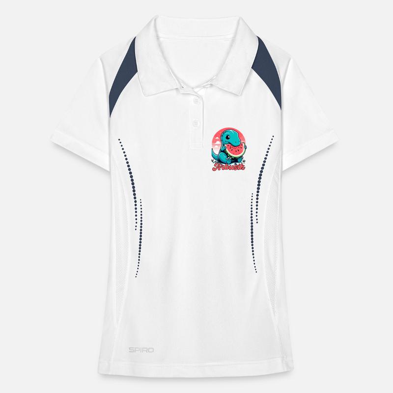 Mignon T-Rex Pastèque Arbusik Cadeau Polo respirant Femme