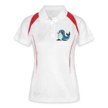Seal - Women's Polo breathable - white/navy - Front