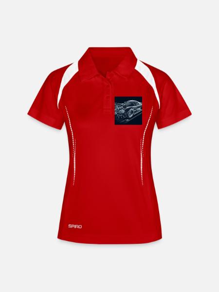 Blueprint Racing Car Vision - Women's Polo breathable - white/navy
