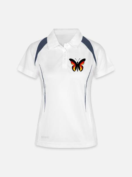 GER Butterfly - Women's Polo breathable - white/navy